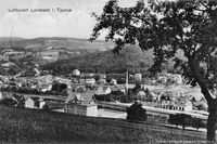 1913 - Blick auf Schule und Bahnhof