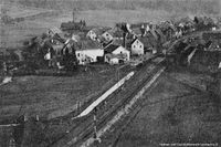 1905 - Eingleisige Bahnstrecke mit Signal am Ortsausgang Richtung Eppstein