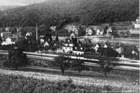 1920 - Bahnhof vom Gro&szlig;en Feld aus