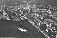 1928 - Luftbild des Bahnhofs