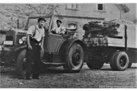 1939 - Johann und Ludwig L&ouml;ber mit einem Lanz Allzweck-Bulldog