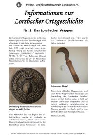 Lorsbach-Info 01 - Das Lorsbacher Wappen