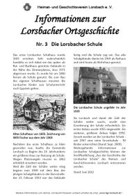 Lorsbach-Info 03 - Die Lorsbacher Schule