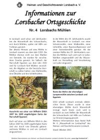 Lorsbach-Info 04 - Lorsbachs M&uuml;hlen