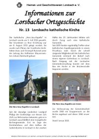 Lorsbach-Info 13 - Lorsbachs katholische Kirche